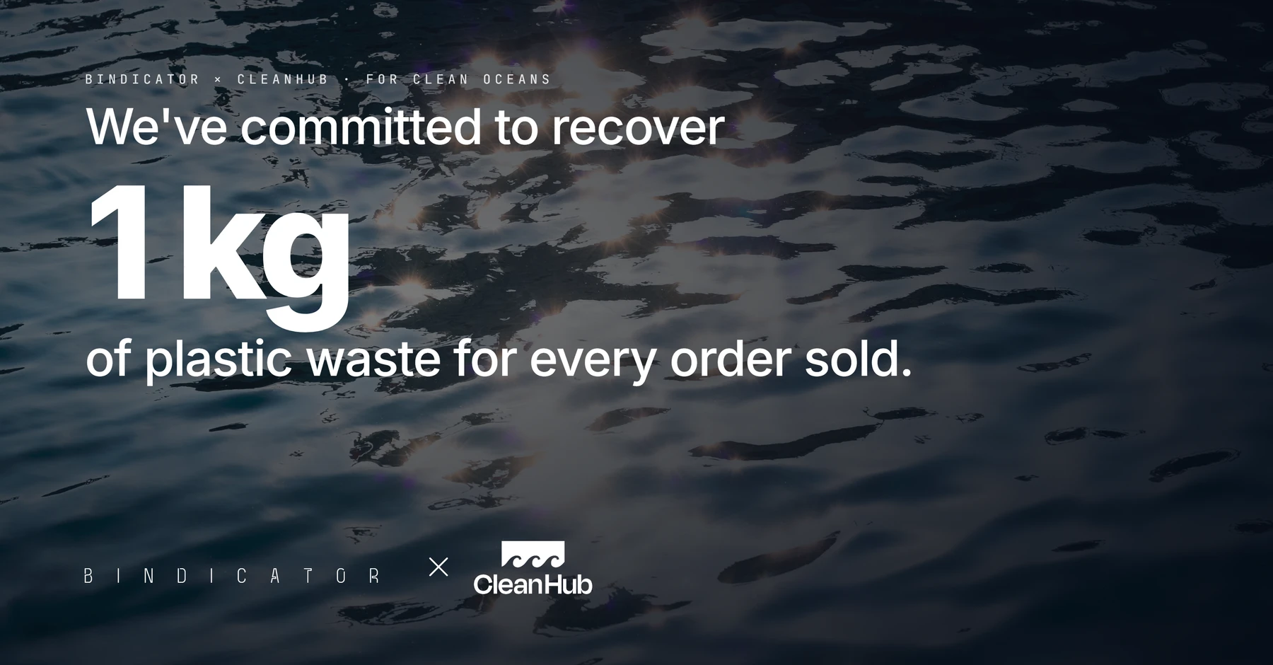 Bindicator × CleanHub: We've committed to recover 1 kg of plastic waste for every order sold